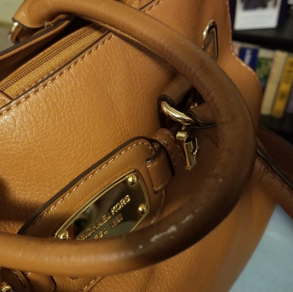 EUC Vintage Michael Kors Pebbled Leather Hamilton Satchel - Picture 11 of 16
